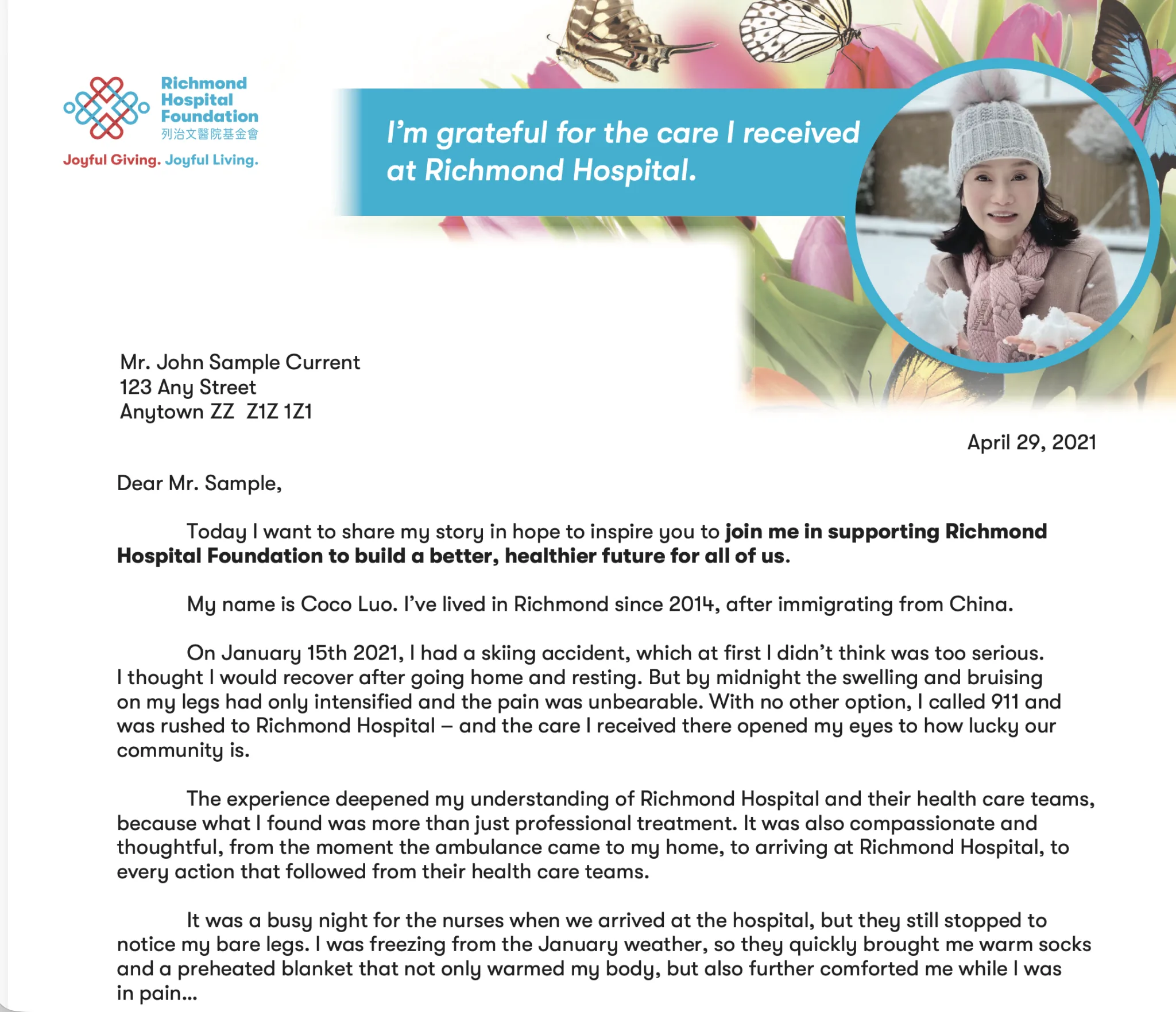 Original — English Direct-Mail Letter